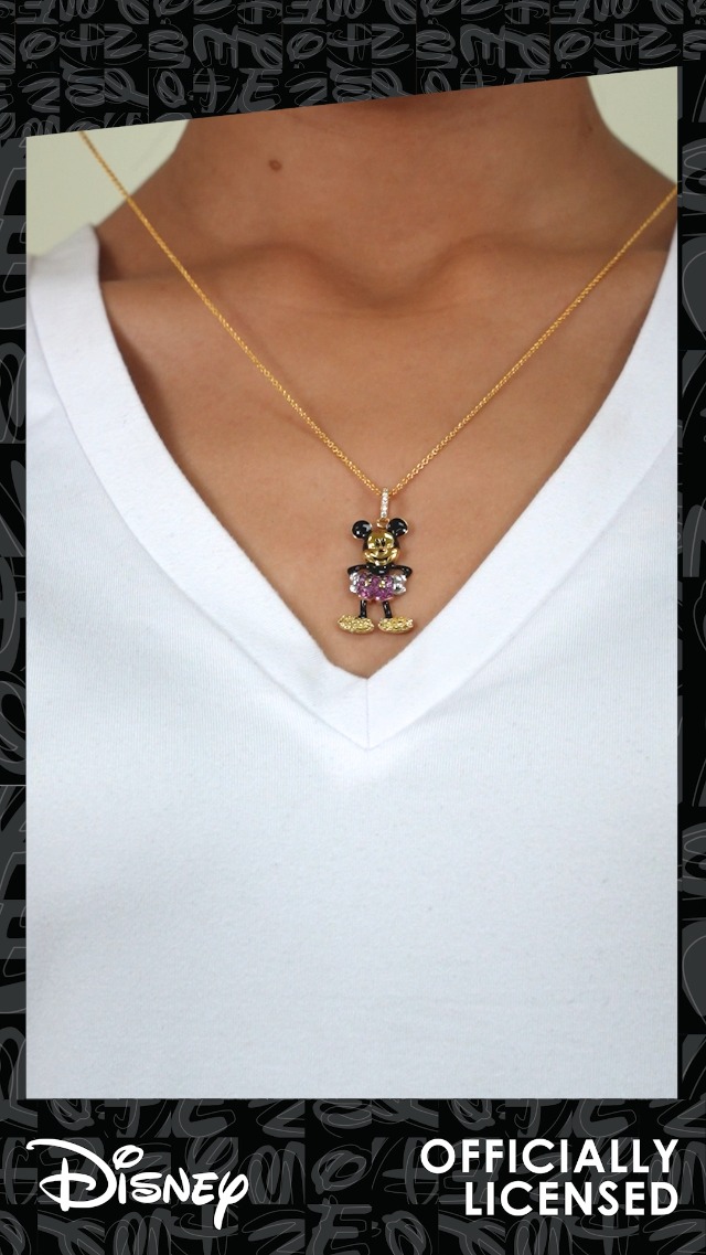 Amazon.com: Disney Womens 3D Mickey Mouse Necklace 18